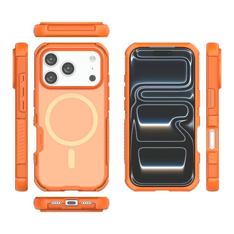 For iPhone 17 Pro Skin-friendly Magnetic PC + TPU Hybrid Shockproof Phone Case