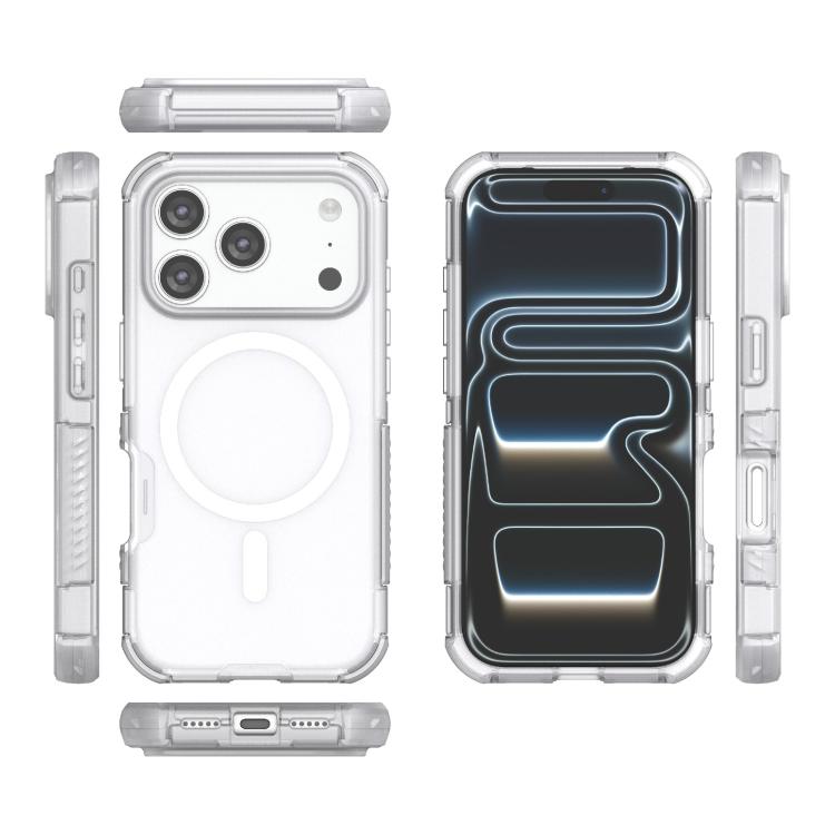 For iPhone 17 Pro Skin-friendly Magnetic PC + TPU Hybrid Shockproof Phone Case