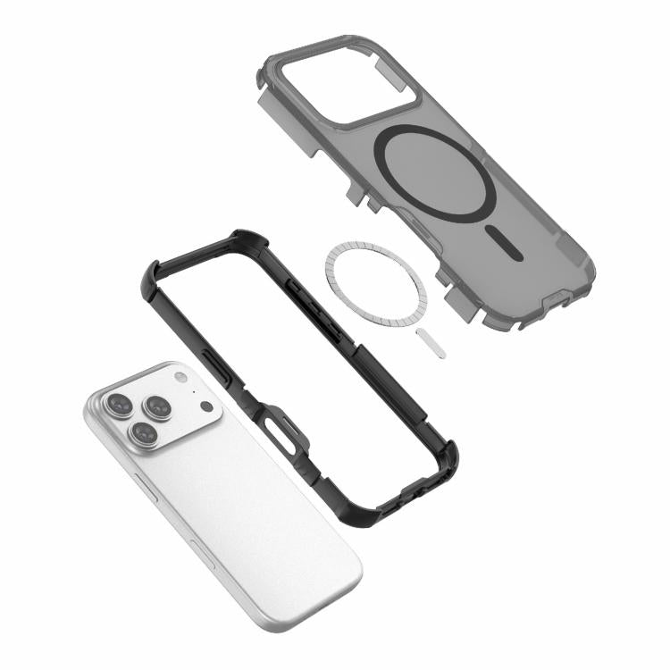 For iPhone 17 Pro Skin-friendly Magnetic PC + TPU Hybrid Shockproof Phone Case