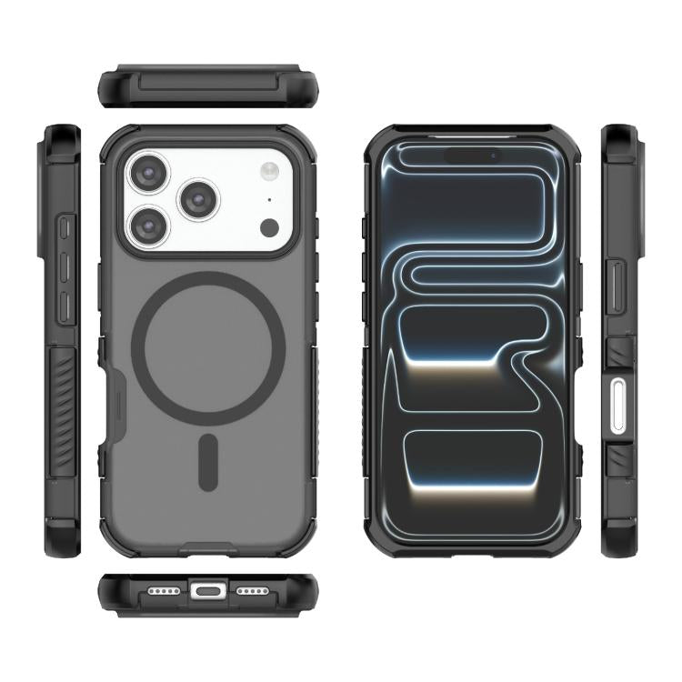 For iPhone 17 Pro Skin-friendly Magnetic PC + TPU Hybrid Shockproof Phone Case