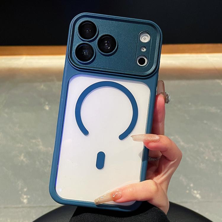 For iPhone 17 Pro Max Electroplated Camera Full Coverage Magnetic Transparent Phone Case