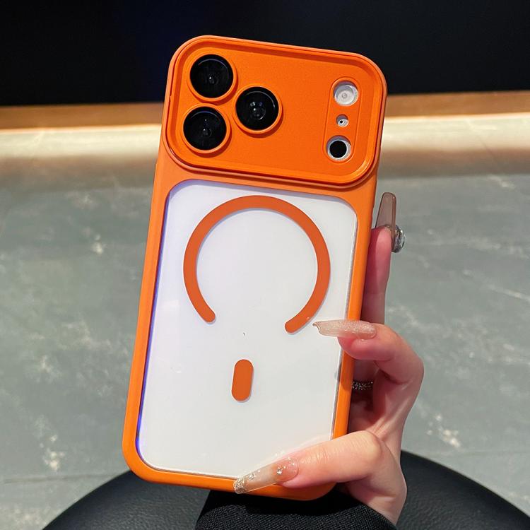 For iPhone 17 Pro Electroplated Camera Full Coverage Magnetic Transparent Phone Case