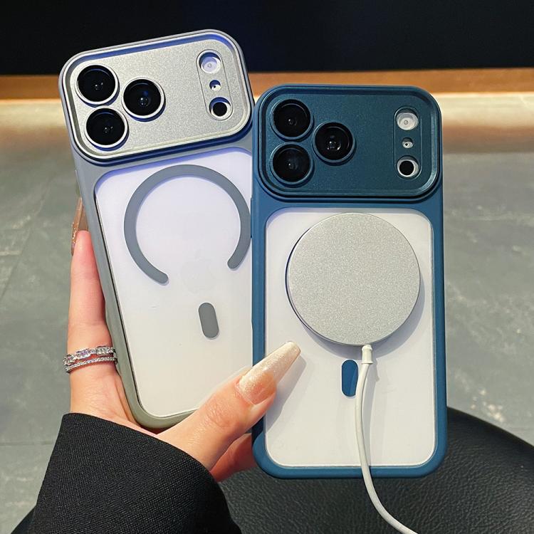 For iPhone 17 Pro Electroplated Camera Full Coverage Magnetic Transparent Phone Case