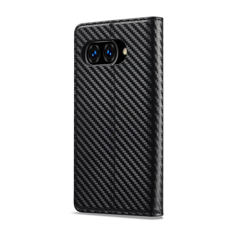 For Google Pixel 10a LC.IMEEKE Carbon Fiber Leather Phone Case