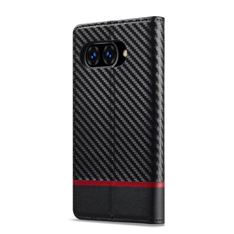For Google Pixel 10a LC.IMEEKE Carbon Fiber Leather Phone Case