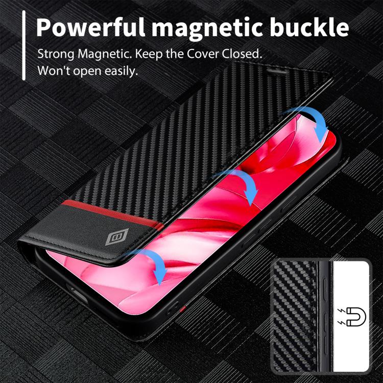 For Google Pixel 10a LC.IMEEKE Carbon Fiber Leather Phone Case