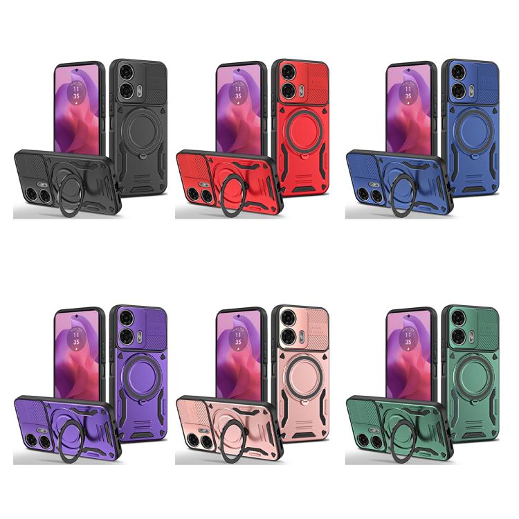 For Motorola Moto G24 / G04 MagSafe 2 in 1 TPU Phone Case with Rotating Holder