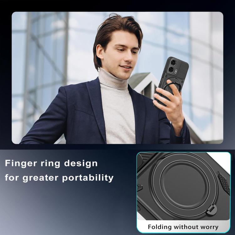 For Motorola Moto G24 / G04 MagSafe 2 in 1 TPU Phone Case with Rotating Holder