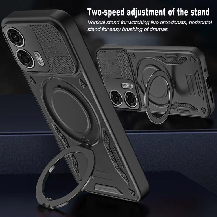 For Motorola Moto G24 / G04 MagSafe 2 in 1 TPU Phone Case with Rotating Holder