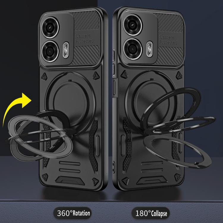 For Motorola Moto G24 / G04 MagSafe 2 in 1 TPU Phone Case with Rotating Holder