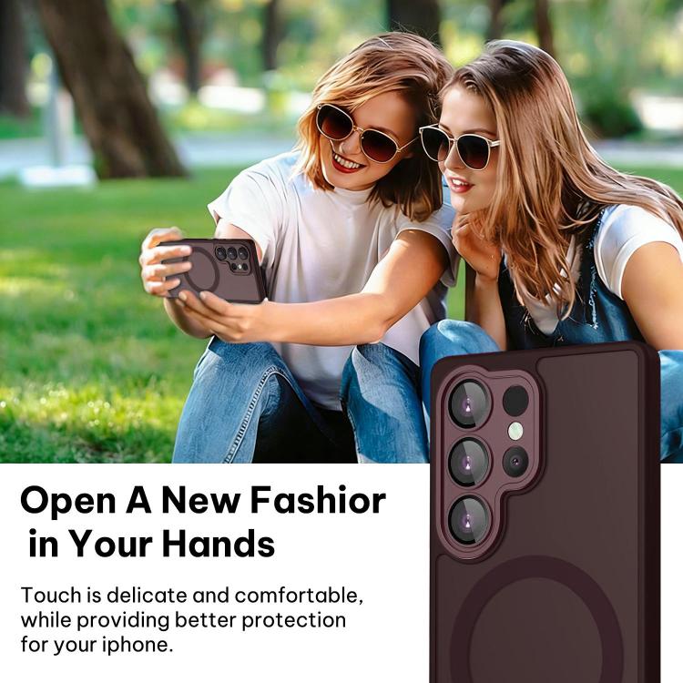 For Samsung Galaxy S26 Ultra 5G XDcase Skin Feel Magnetic Frosted Phone Case with Lens Film