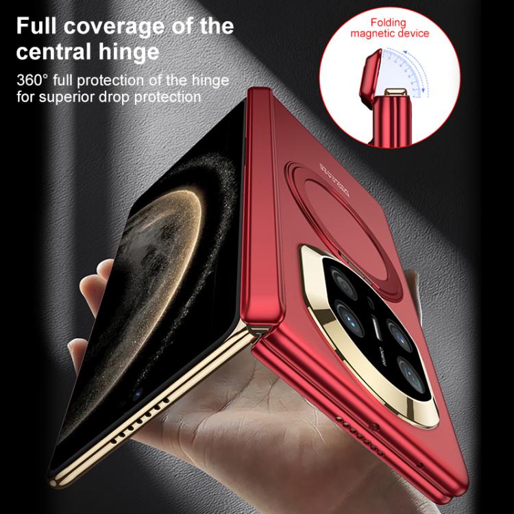 For Huawei Mate X6 GKK Dual Center Magnetic Full Coverage Phone Case with Magnetic Rotating Holder