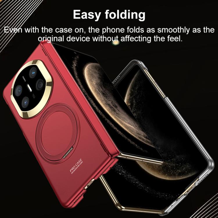 For Huawei Mate X6 GKK Dual Center Magnetic Full Coverage Phone Case with Magnetic Rotating Holder