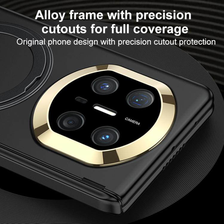 For Huawei Mate X6 GKK Dual Center Magnetic Full Coverage Phone Case with Magnetic Rotating Holder
