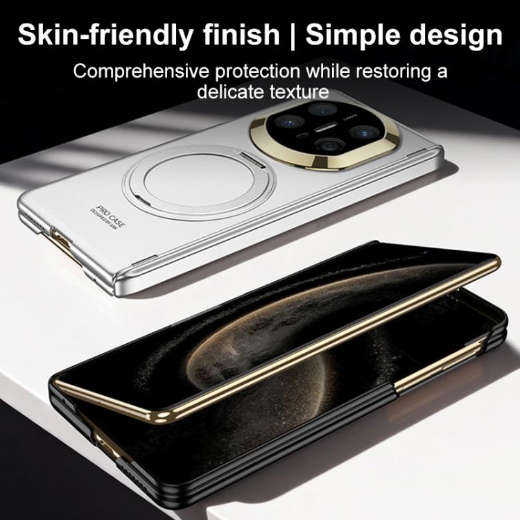 For Huawei Mate X6 GKK Dual Center Magnetic Full Coverage Phone Case with Magnetic Rotating Holder