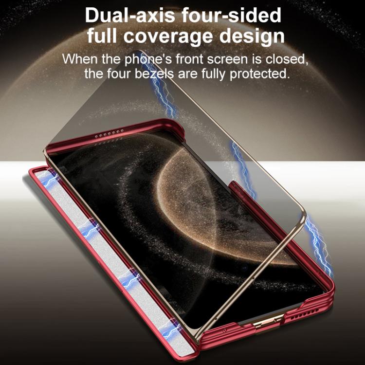 For Huawei Mate X6 GKK Dual Center Magnetic Full Coverage Phone Case with Magnetic Rotating Holder