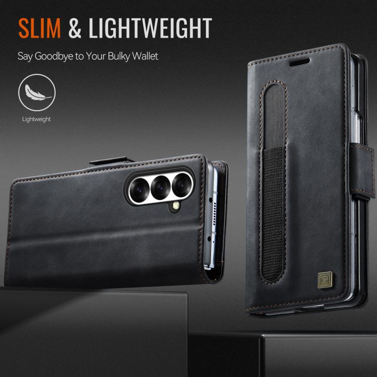For Samsung Galaxy Z Fold7 5G AutSpace A11 Side Buckle MagSafe Magnetic RFID Phone Leather Case