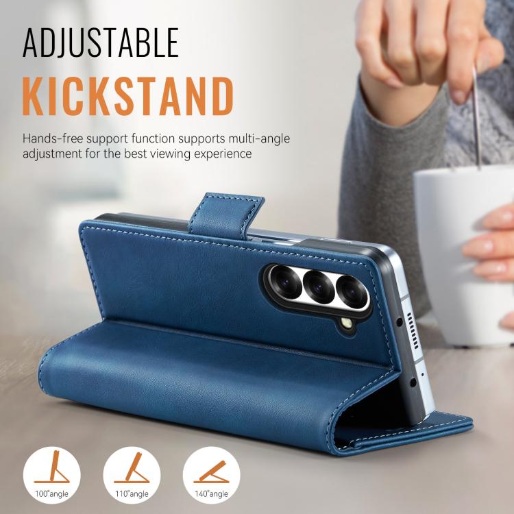 For Samsung Galaxy Z Fold7 5G AutSpace A11 Side Buckle MagSafe Magnetic RFID Phone Leather Case