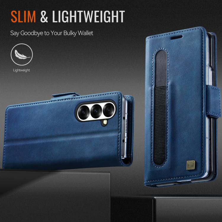 For Samsung Galaxy Z Fold7 5G AutSpace A11 Side Buckle MagSafe Magnetic RFID Phone Leather Case