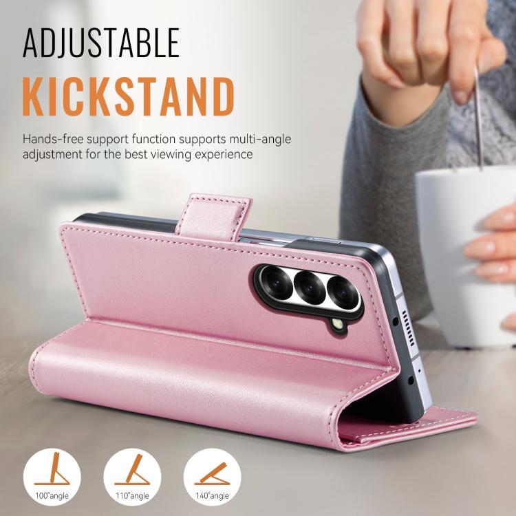 For Samsung Galaxy Z Fold7 5G AutSpace A11 Side Buckle MagSafe Magnetic RFID Phone Leather Case