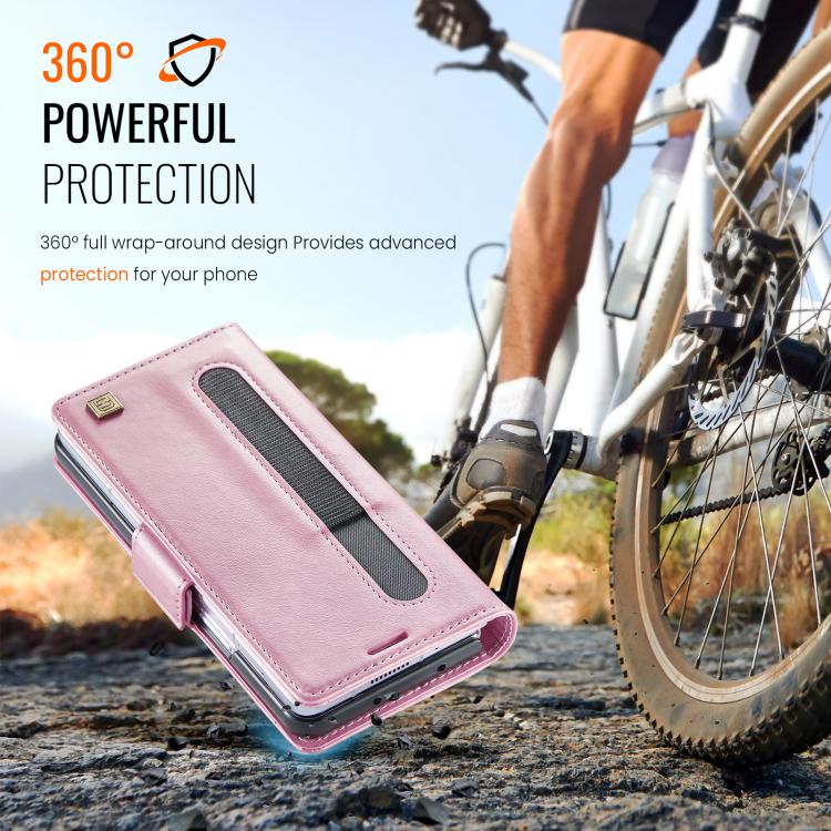 For Samsung Galaxy Z Fold7 5G AutSpace A11 Side Buckle MagSafe Magnetic RFID Phone Leather Case