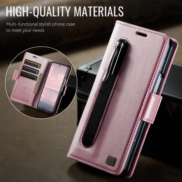 For Samsung Galaxy Z Fold7 5G AutSpace A11 Side Buckle MagSafe Magnetic RFID Phone Leather Case