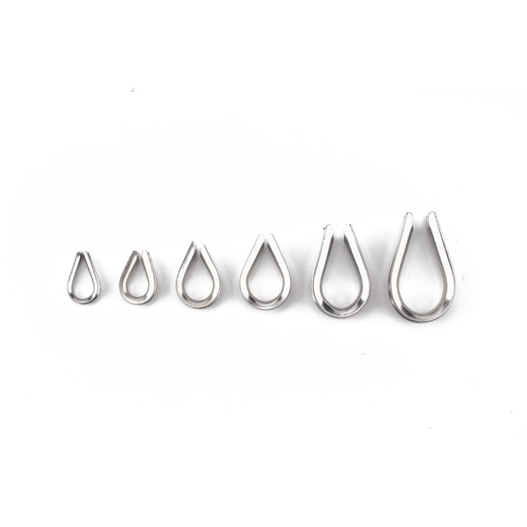 60 PCS M1.5-M6 304 Stainless Steel Cable Rope Thimble Triangle Ring