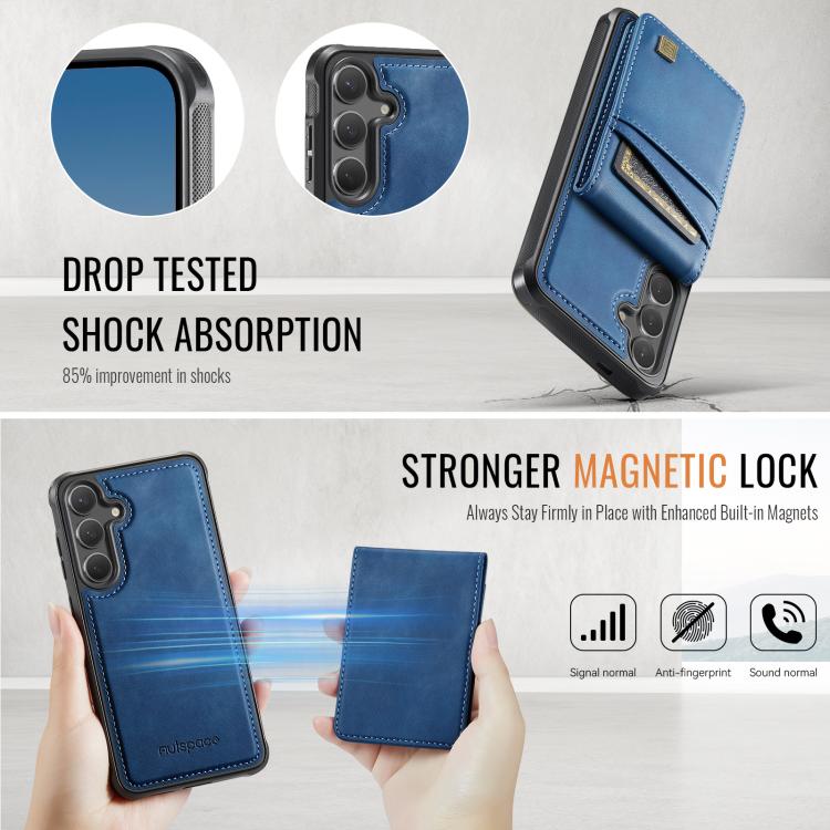 For Samsung Galaxy S24 / S25 5G AutSpace A12 MagSafe Magnetic RFID Card Bag Phone Case