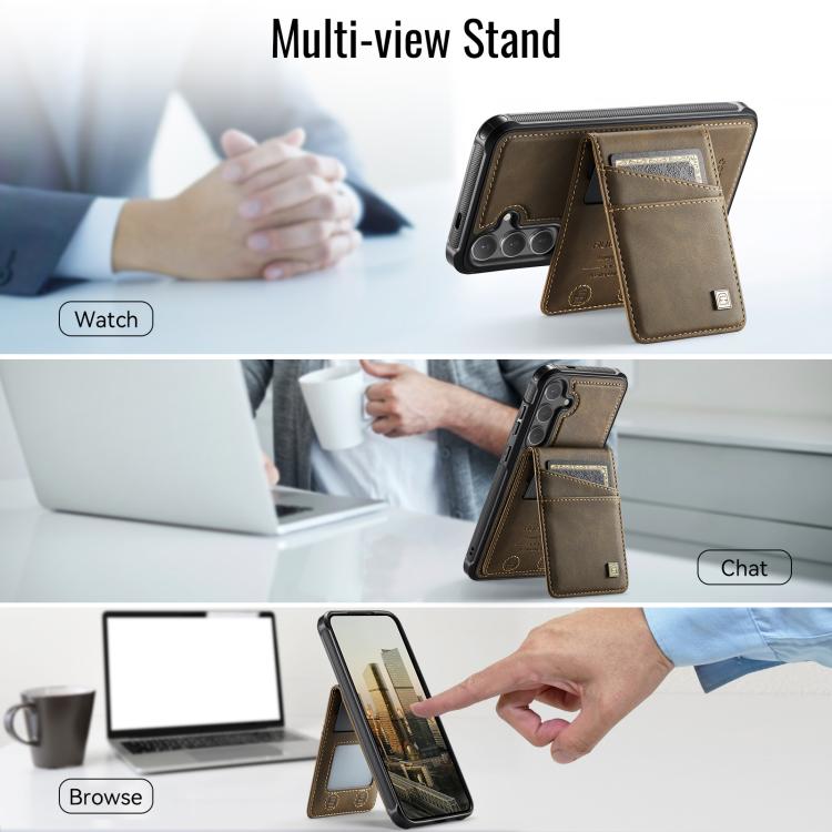 For Samsung Galaxy S24 / S25 5G AutSpace A12 MagSafe Magnetic RFID Card Bag Phone Case