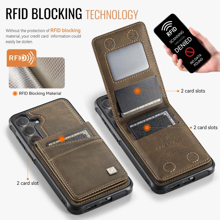 For Samsung Galaxy S26 5G AutSpace A12 MagSafe Magnetic RFID Card Bag Phone Case