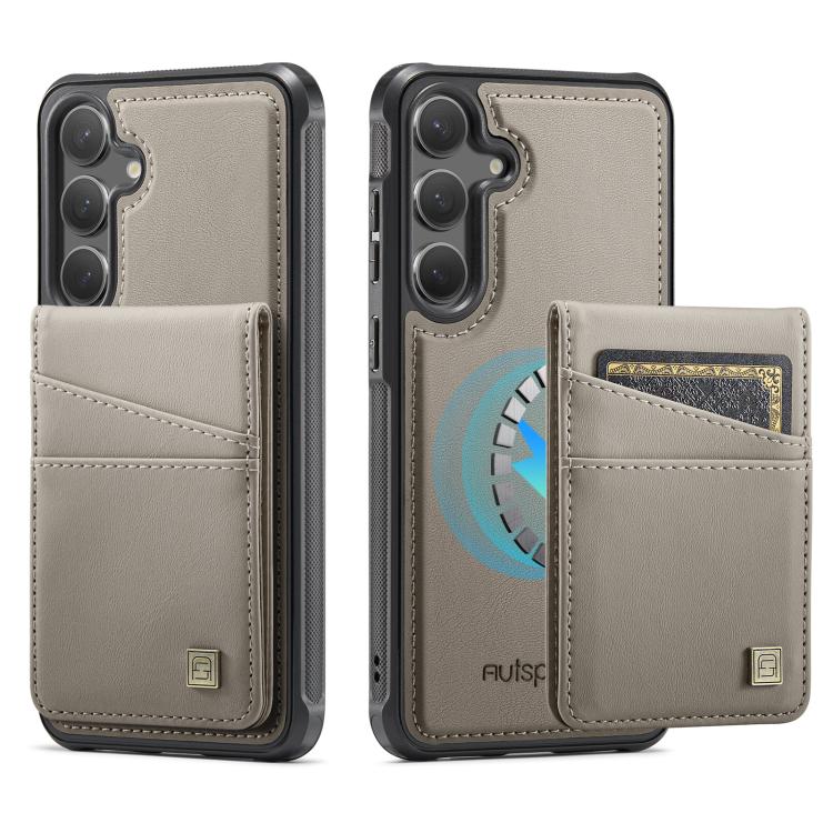 For Samsung Galaxy S26 5G AutSpace A12 MagSafe Magnetic RFID Card Bag Phone Case