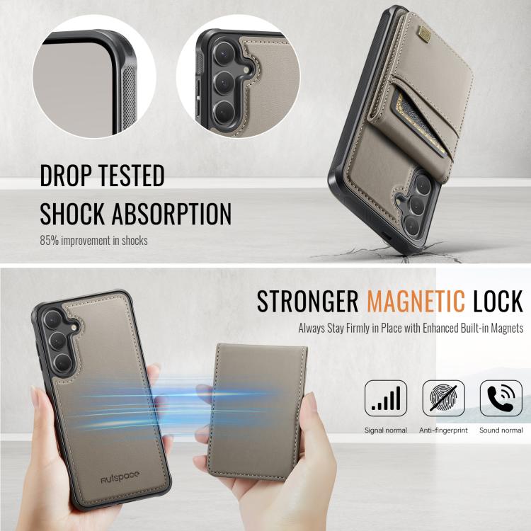 For Samsung Galaxy S26 5G AutSpace A12 MagSafe Magnetic RFID Card Bag Phone Case
