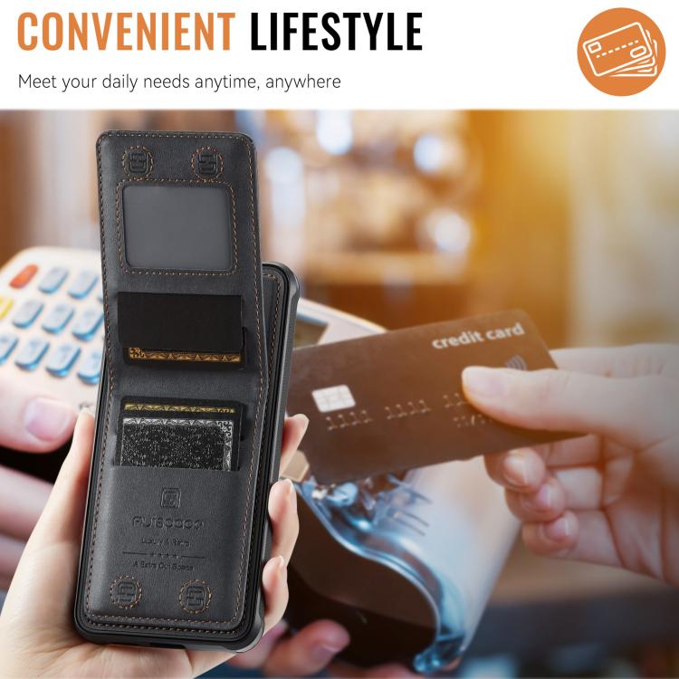 For Samsung Galaxy S26 5G AutSpace A12 MagSafe Magnetic RFID Card Bag Phone Case