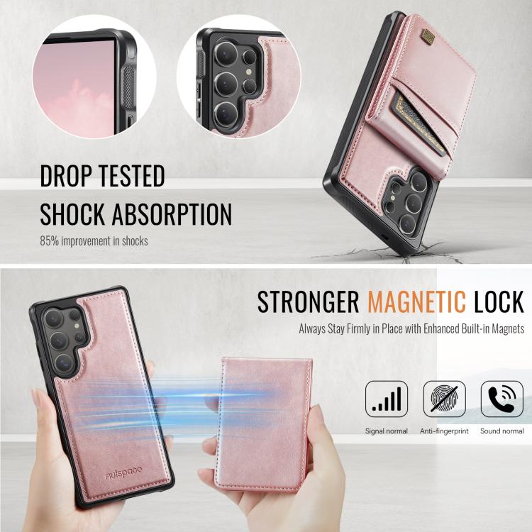 For Samsung Galaxy S25 Ultra 5G AutSpace A12 MagSafe Magnetic RFID Card Bag Phone Case