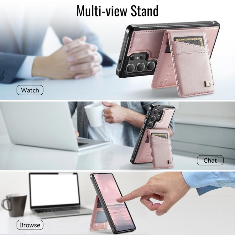 For Samsung Galaxy S25 Ultra 5G AutSpace A12 MagSafe Magnetic RFID Card Bag Phone Case