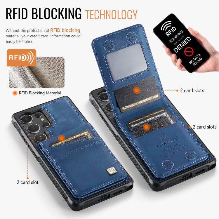 For Samsung Galaxy S25 Ultra 5G AutSpace A12 MagSafe Magnetic RFID Card Bag Phone Case