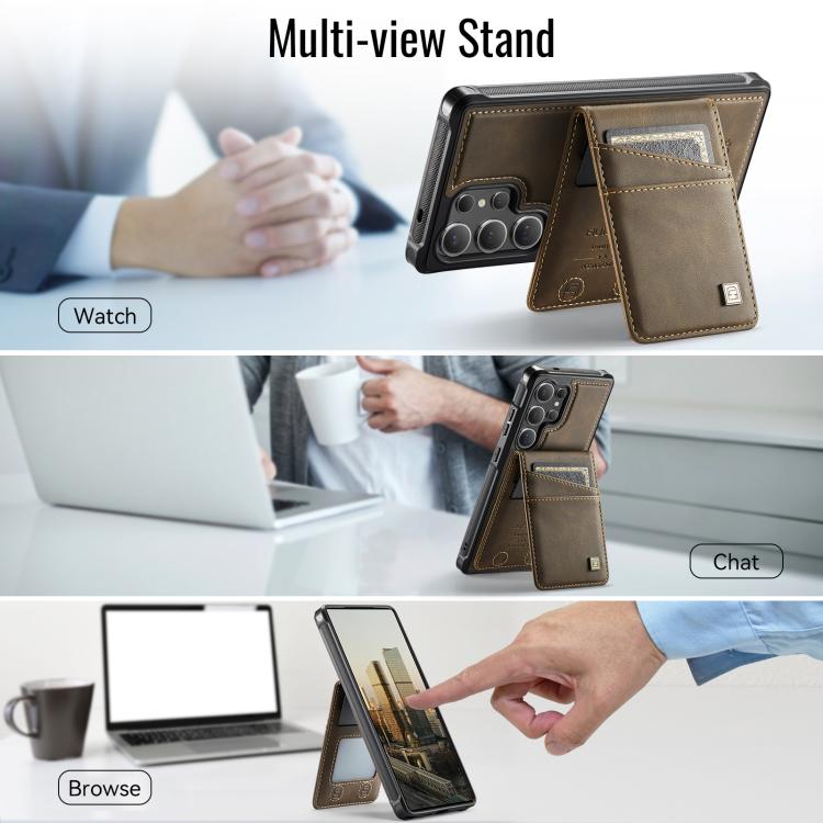 For Samsung Galaxy S25 Ultra 5G AutSpace A12 MagSafe Magnetic RFID Card Bag Phone Case