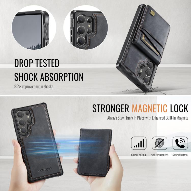 For Samsung Galaxy S25 Ultra 5G AutSpace A12 MagSafe Magnetic RFID Card Bag Phone Case