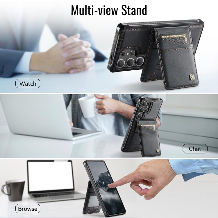 For Samsung Galaxy S25 Ultra 5G AutSpace A12 MagSafe Magnetic RFID Card Bag Phone Case