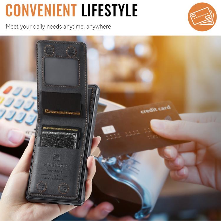 For Samsung Galaxy S25 Ultra 5G AutSpace A12 MagSafe Magnetic RFID Card Bag Phone Case