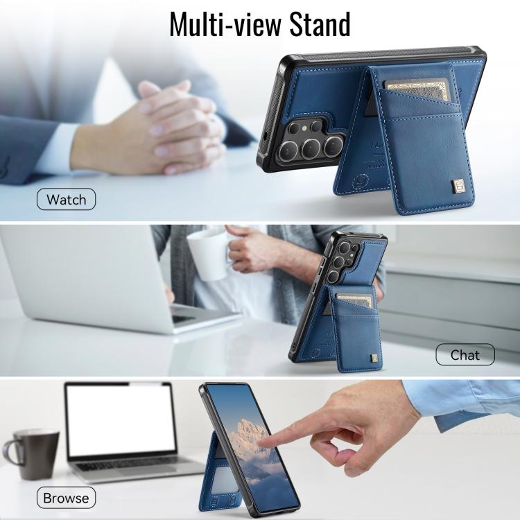 For Samsung Galaxy S24 Ultra 5G AutSpace A12 MagSafe Magnetic RFID Card Bag Phone Case