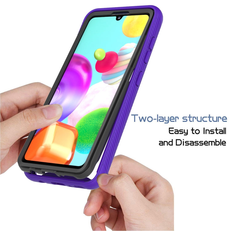 For Samsung Galaxy A41 Starry Sky Solid Color Series Shockproof PC + TPU Protective Case