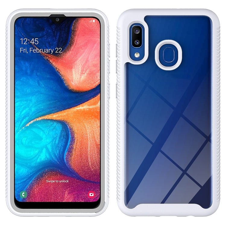 For Samsung Galaxy A20 / A30 Starry Sky Solid Color Series Shockproof PC + TPU Protective Case