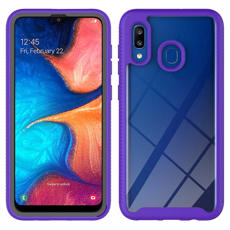 For Samsung Galaxy A20 / A30 Starry Sky Solid Color Series Shockproof PC + TPU Protective Case