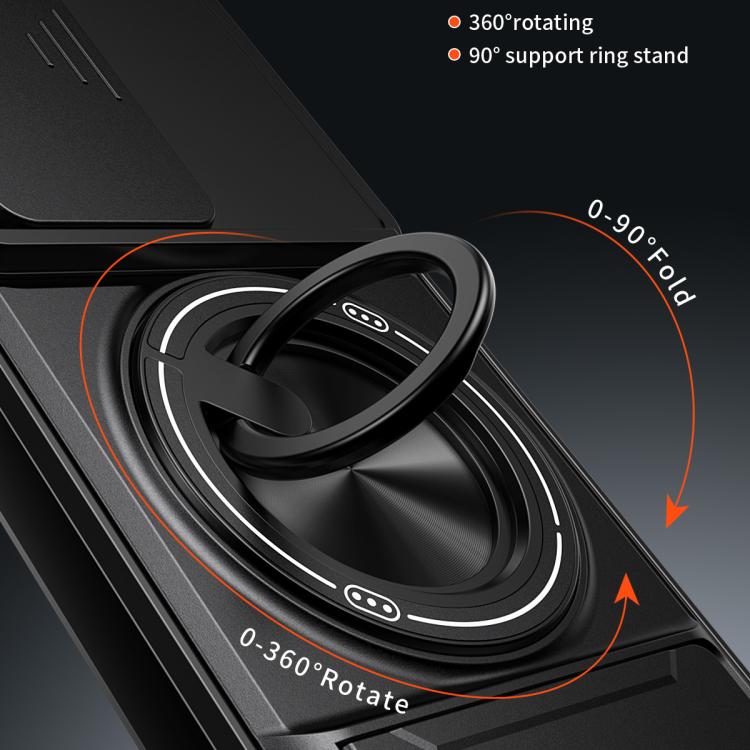 For Tecno Camon 40 Pro 4G Lens Sliding Window Multifunctional Magnetic Shockproof Phone Case