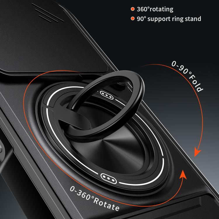 For Tecno Spark 50 4G Lens Sliding Window Multifunctional Magnetic Shockproof Phone Case