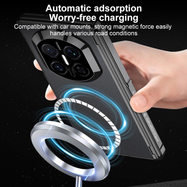 For Huawei Mate X7 GKK HD Magnetic Fold Holder Hinge Integrated Phone Case