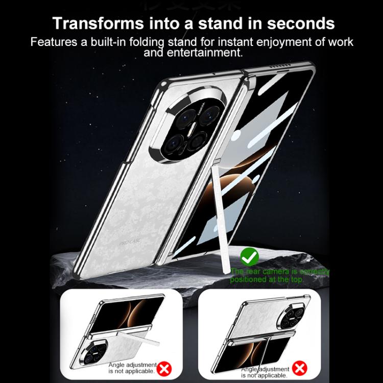 For Huawei Mate X7 GKK HD Magnetic Fold Holder Hinge Integrated Phone Case