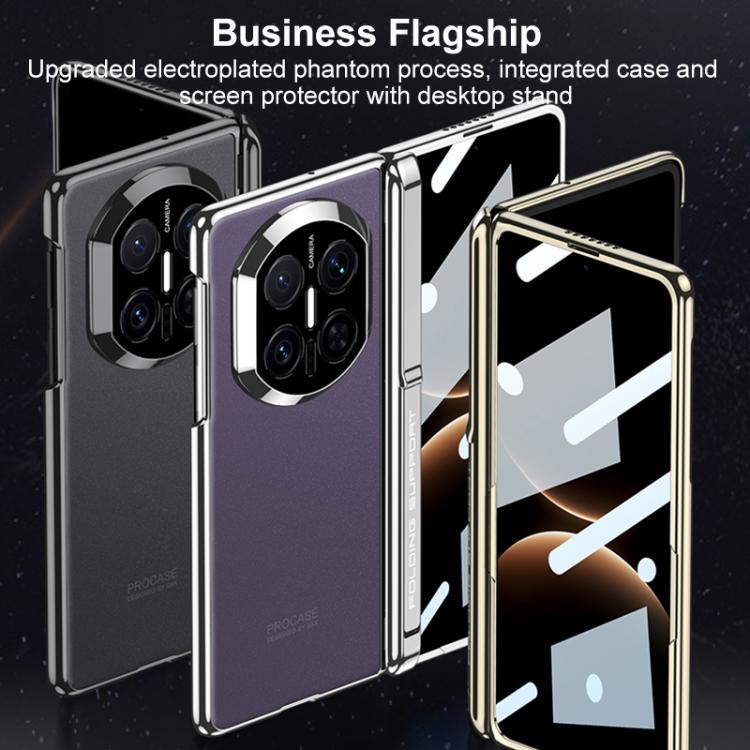 For Huawei Mate X7 GKK HD Magnetic Fold Holder Hinge Integrated Phone Case