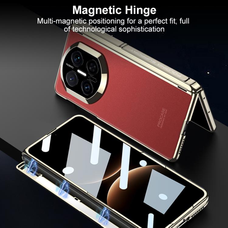 For Huawei Mate X7 GKK HD Magnetic Fold Holder Hinge Integrated Phone Case
